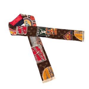 Louis Vuitton Flight Mode Bandeau Travel Hotel Stickers Bandeau Scarf Silk